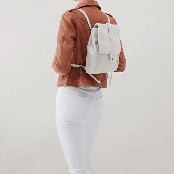 NWT New Hobo Bridge Backpack Latte Leather Retired Rare main image 5